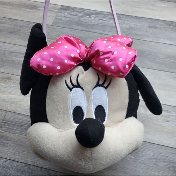 adorable Minnie Mouse head plush baskets with handles! This set includes 2 baske - Picture 15 of 16